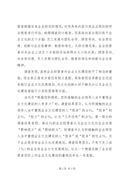 企业文化建设　思想重视　行动不足.docx