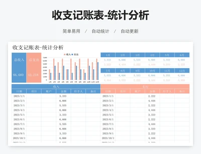 收支记账表-统计分析