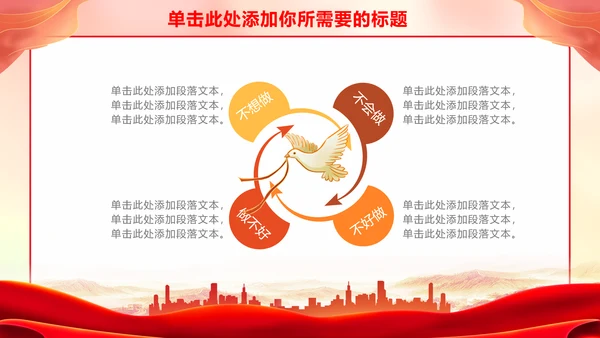 国潮风政务部门年终总结PPT模板