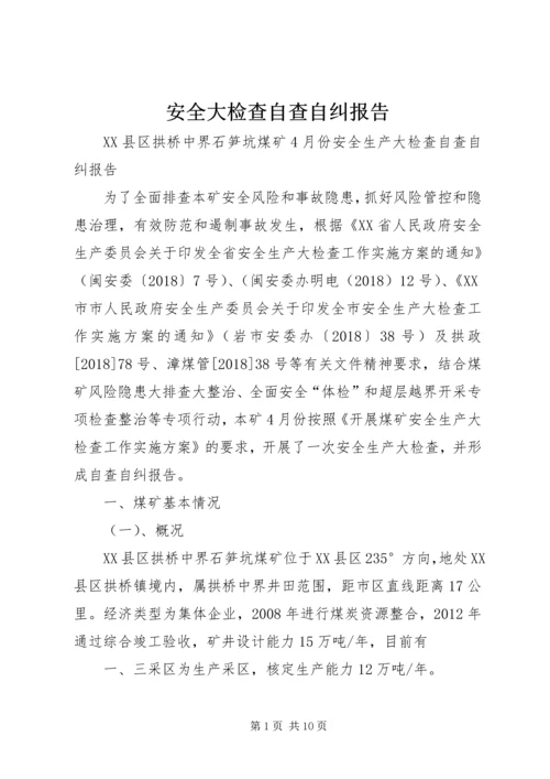 安全大检查自查自纠报告 (5).docx