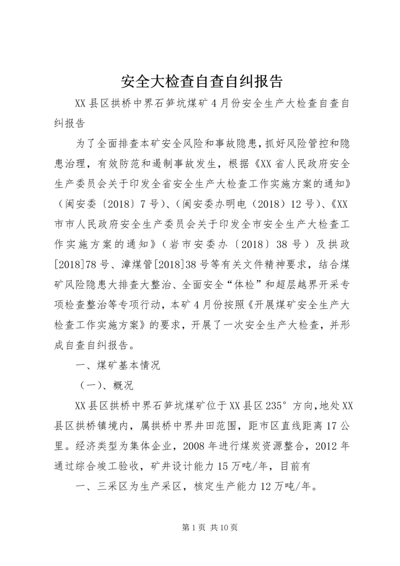 安全大检查自查自纠报告 (5).docx