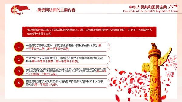 中国首部民法典解读PPT模板