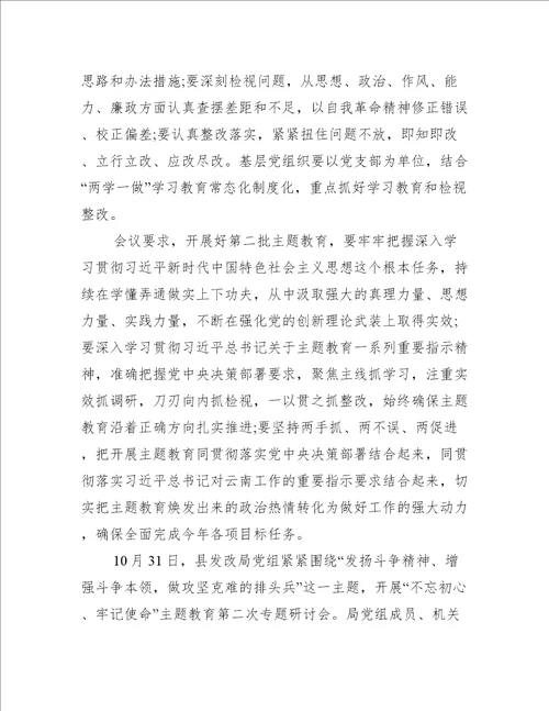 2019第二批主题教育研讨会心得体会及发言