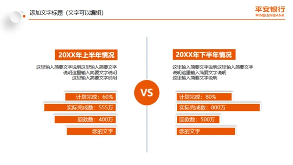 微立体中国平安银行工作总结计划通用PPT模板