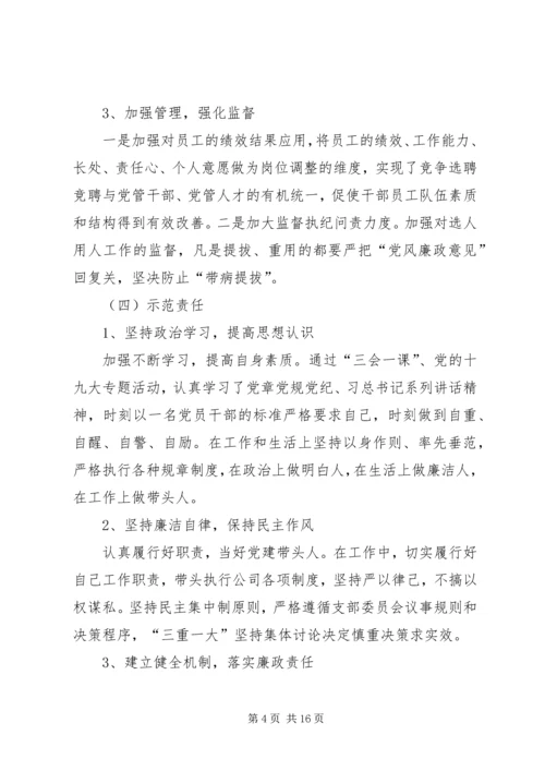 市委从严治党主体责任自查报告【分公司落实全面从严治党主体责任的自查报告】.docx