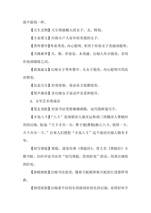 高考语文一轮复习之成语归类识记清单.docx