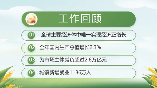 绿色大气乡村振兴农业生产动态PPT
