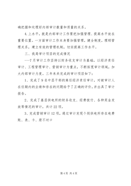 县电力局内部审计自查报告 (2).docx