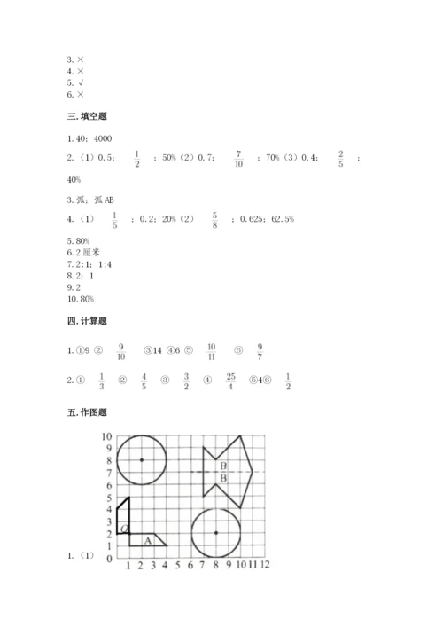2022人教版六年级上册数学期末测试卷精品（名师系列）.docx