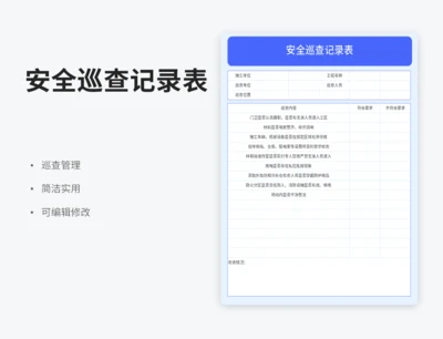 安全巡查记录表1