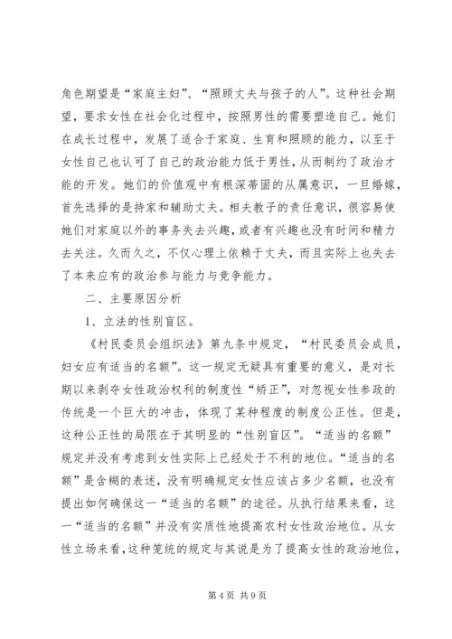 农村妇女参政困境与对策 (4).docx