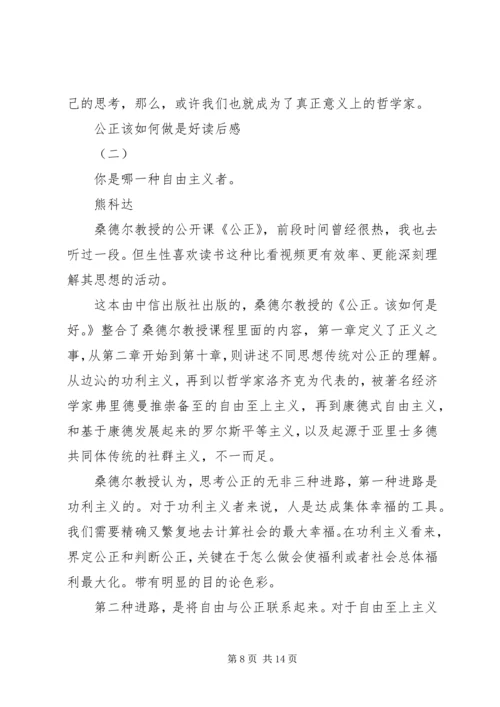 公正该如何做是好读后感.docx