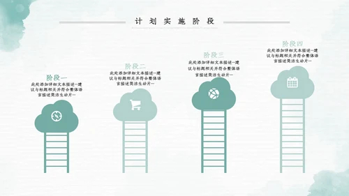 2023年水彩年终总结工作述职报告PPT