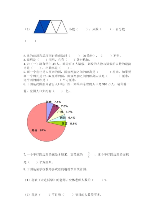 小学六年级上册数学期末测试卷含答案【轻巧夺冠】.docx