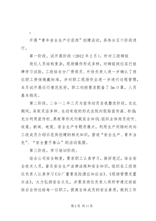 篇一：青年安全示范岗创建计划.docx