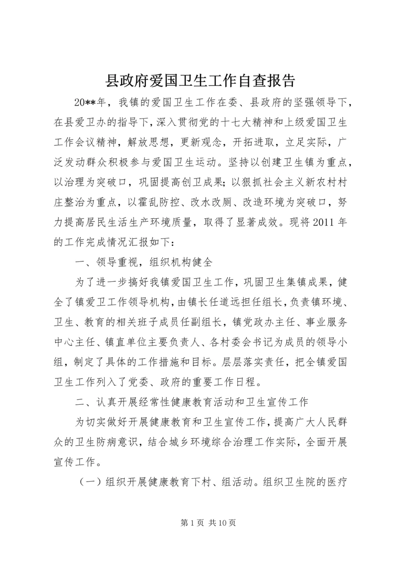 县政府爱国卫生工作自查报告_1.docx