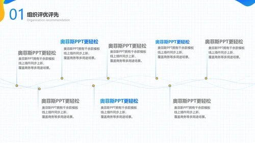 蓝橙色渐变组织评优评先总结汇报PPT套装