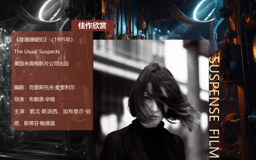 影视欣赏悬疑片悬疑电影通用PPT模板