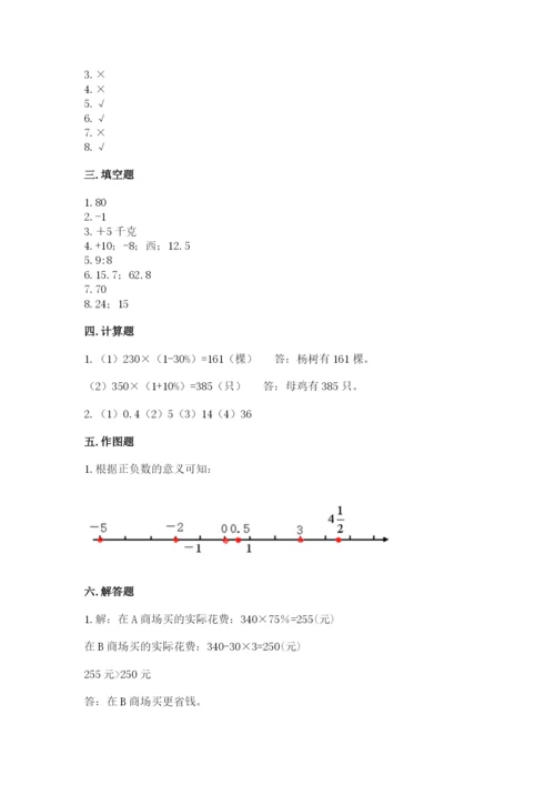 北京版六年级下册数学期末测试卷精编.docx