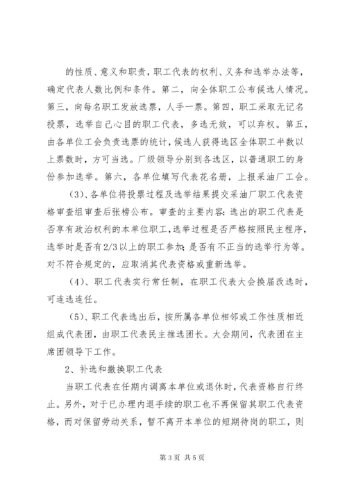 公司职代会职工代表选举方案(草案).docx