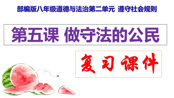 第五课做守法的公民（复习课件）2022-2023学年八年级道德与法治上册（35张PPT）