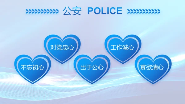 蓝色大气公安警察年终工作总结PPT