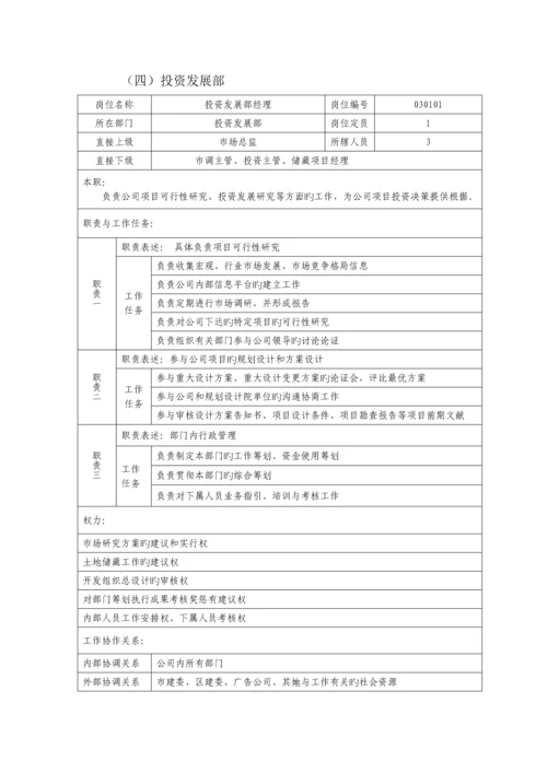 房地产公司岗位专项说明书.docx