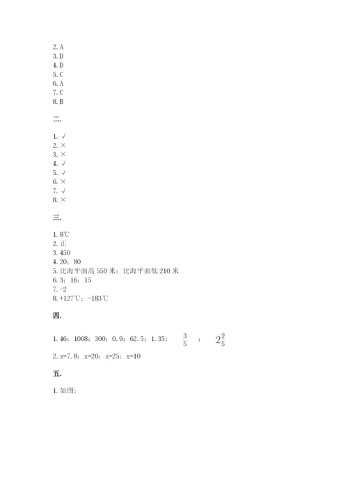 西师大版六年级数学下学期期末测试题（历年真题）.docx