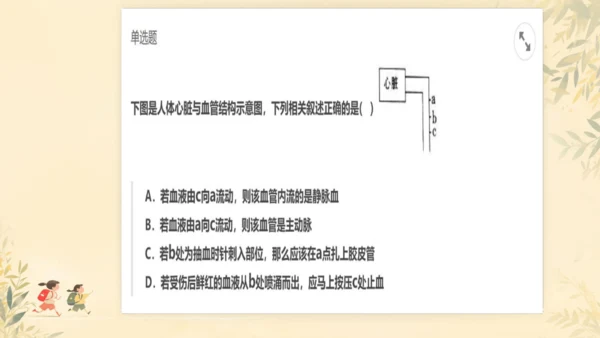 初中生物学人教版（新课程标准）七年级下册4.4.2 血流的管道──血管