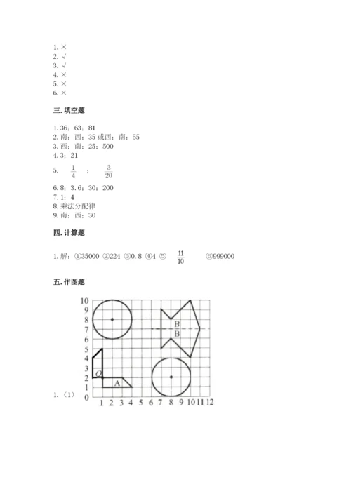 小学数学六年级上册期末考试试卷附参考答案（培优a卷）.docx