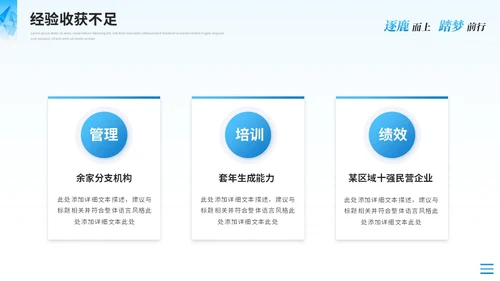 蓝色简约运营述职报告工作汇报工作总结ppt模板