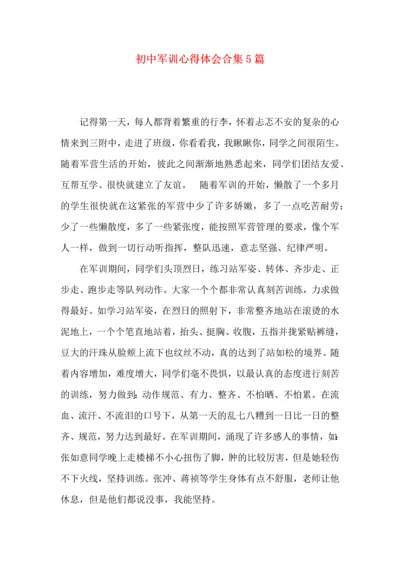 初中军训心得体会合集5篇（四）.docx