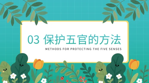 蓝色插画风幼儿园教学课件五官保护小课堂PPT