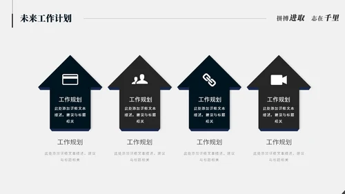 极简简约黑白创意月度工作总结工作汇报述职报告ppt模板
