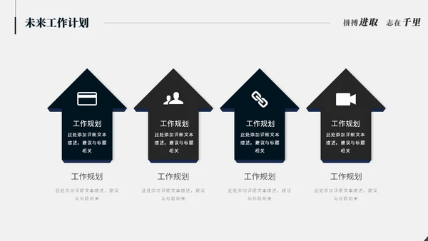极简简约黑白创意月度工作总结工作汇报述职报告ppt模板
