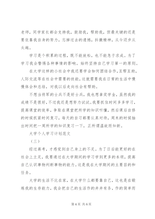 大学个人学习计划范文.docx