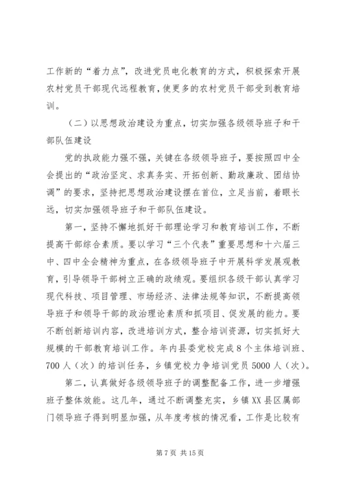 县委副书记在全县组织、老干部暨人才工作会议上的讲话(1).docx
