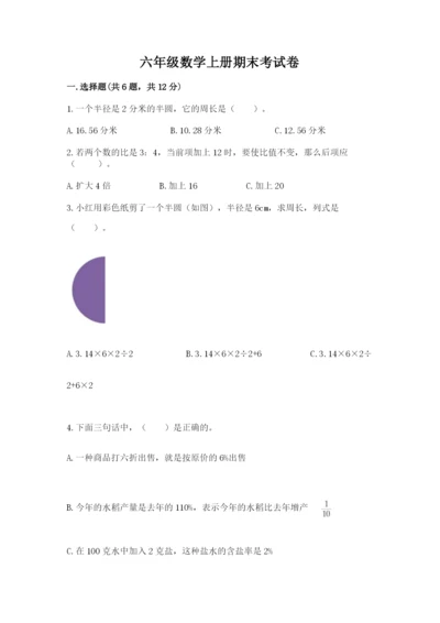 六年级数学上册期末考试卷含答案（能力提升）.docx
