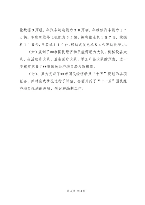 国民经济动员工作报告范文.docx