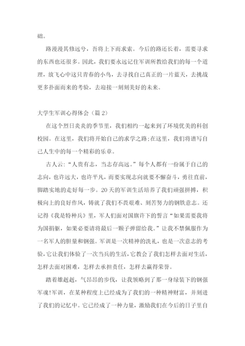 大学生军训心得体会5篇.docx