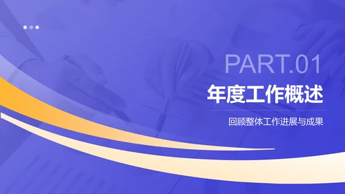 蓝色商务风年终回顾：核心成果与重点反思PPT模板
