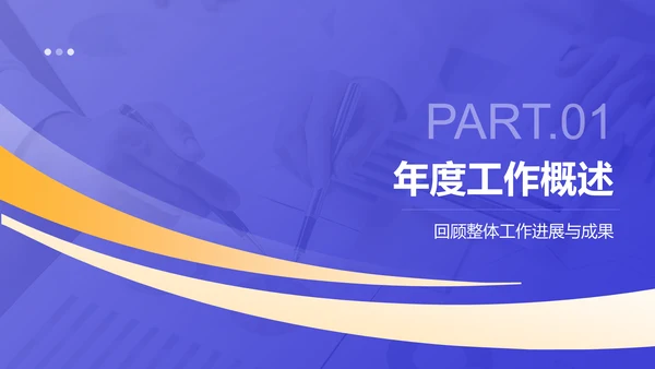 蓝色商务风年终回顾：核心成果与重点反思PPT模板