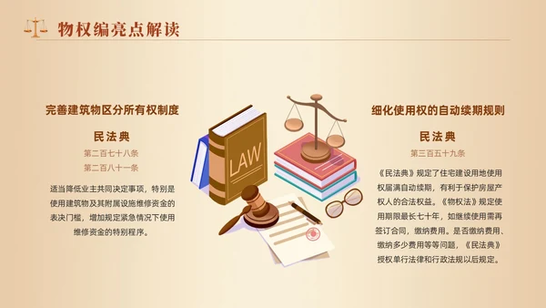 黄色天平法律民法典物权编解读大会动态PPT