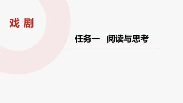 步入戏剧世界   领略艺术魅力—— 九下第五单元活动·探究 课件（共30张PPT）