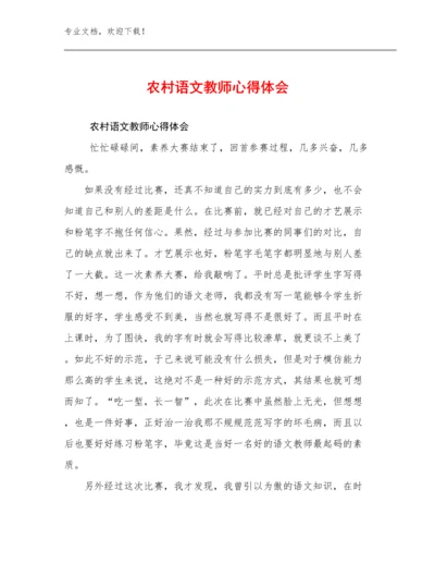 2024年农村语文教师心得体会例文16篇文档选编.docx