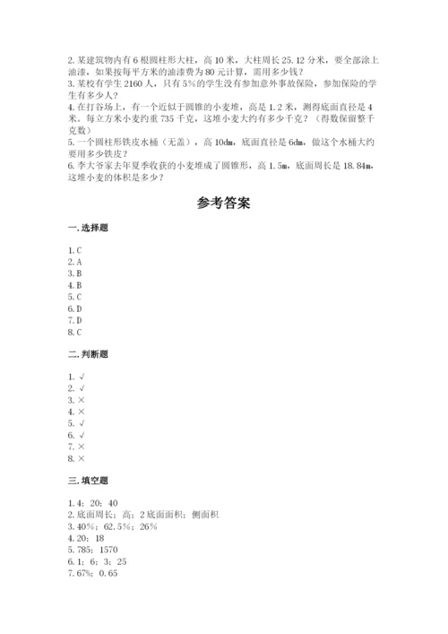 北京版六年级下册数学期中测试卷汇编.docx