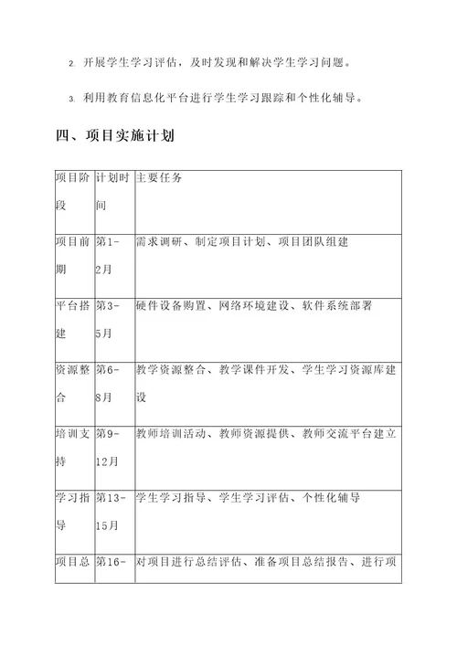 教育信息化项目延伸方案