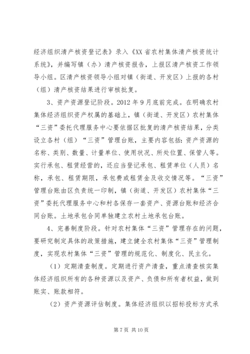 高XX县区农村集体经济组织清产核资工作实施方案 (3).docx