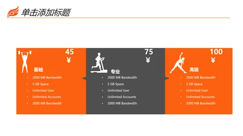 时尚健身运动锻炼减重瘦身俱乐部宣传PPT