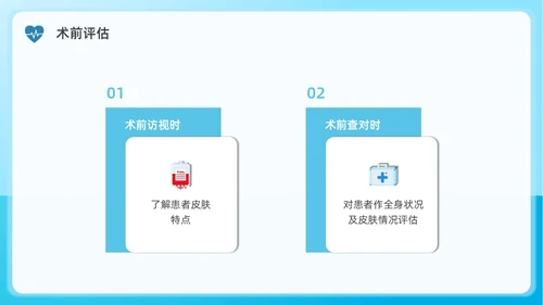 蓝色水彩简约商务手术室患者皮肤管理企业培训PPT